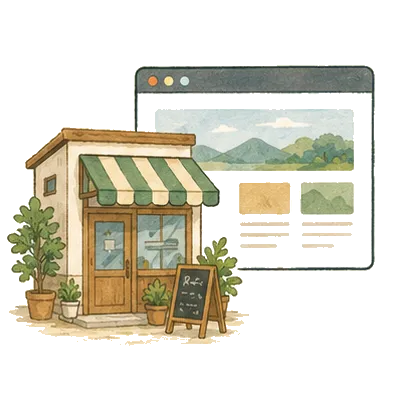 Web制作サービスのイラスト
