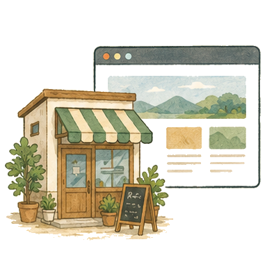 Web制作サービスのイラスト